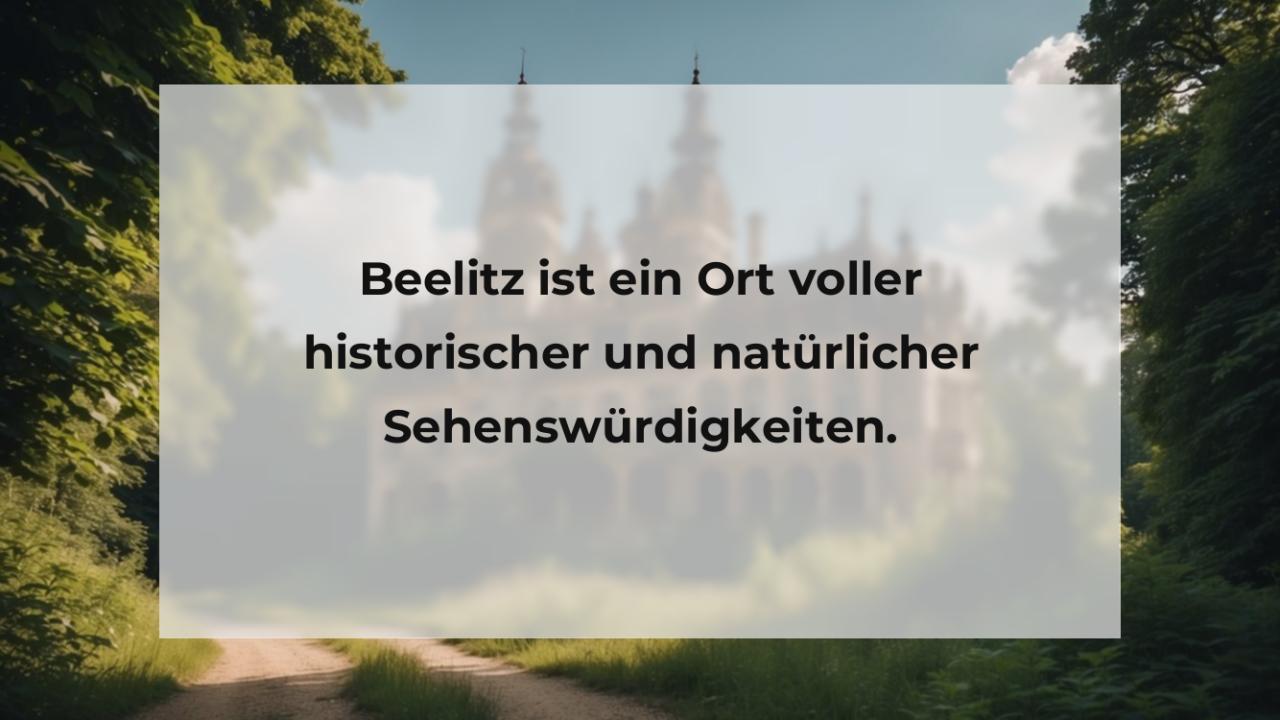 Beelitz ist ein Ort voller historischer und natürlicher Sehenswürdigkeiten.