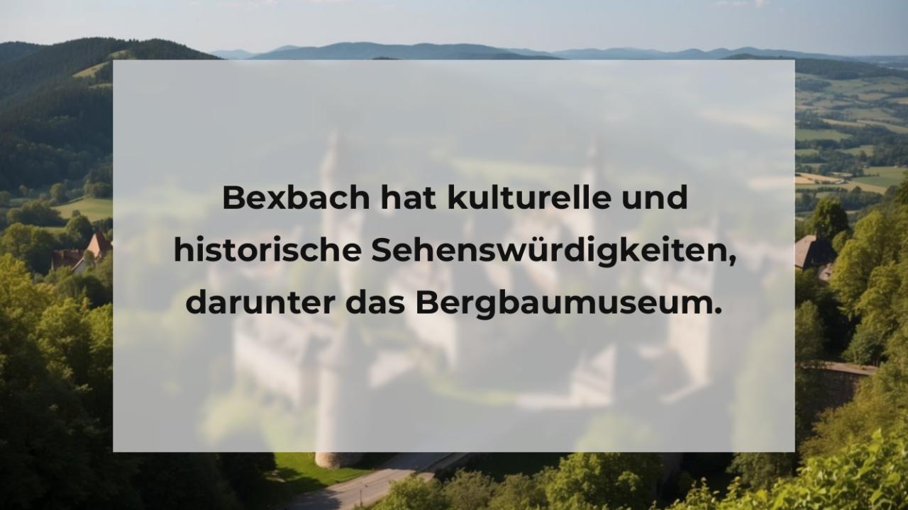 Bexbach hat kulturelle und historische Sehenswürdigkeiten, darunter das Bergbaumuseum.