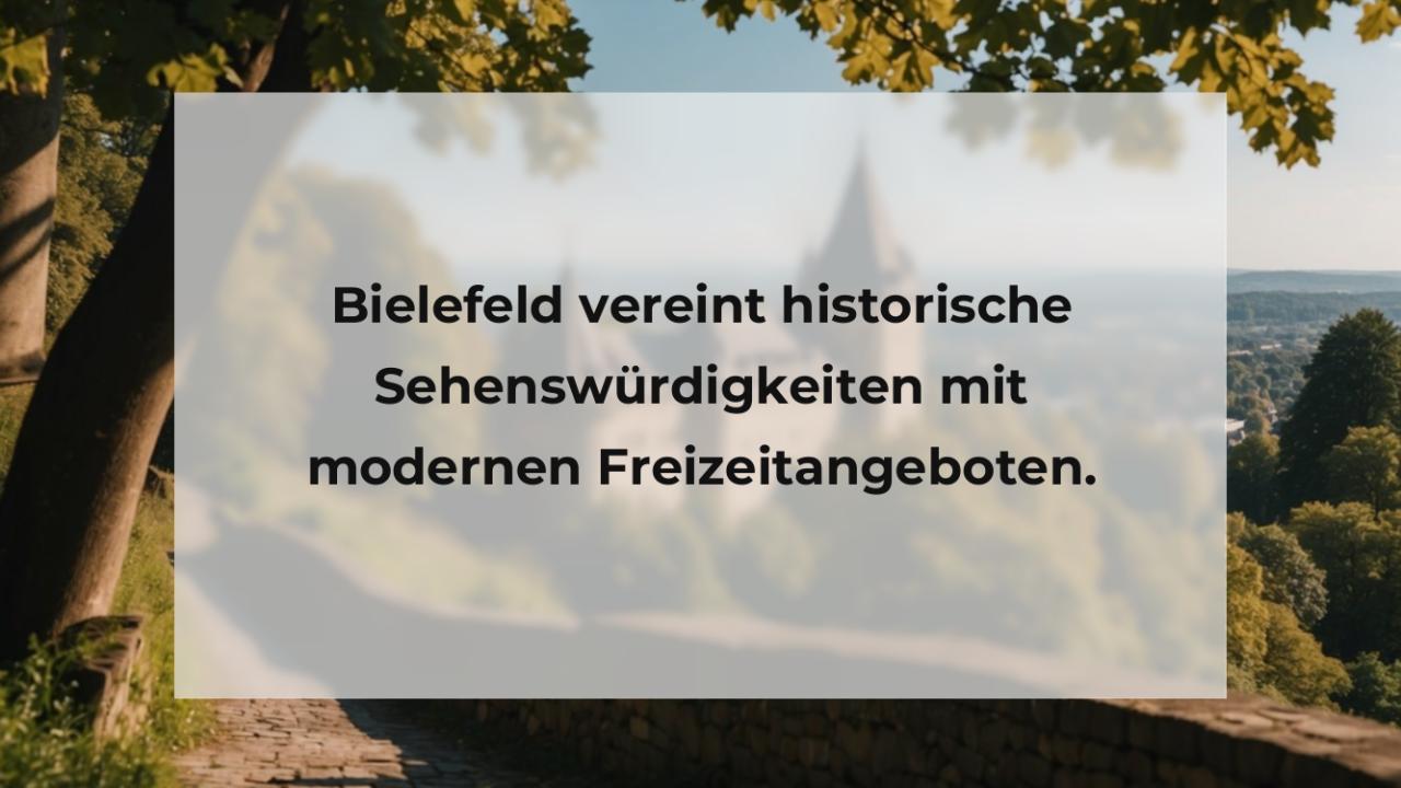 Bielefeld vereint historische Sehenswürdigkeiten mit modernen Freizeitangeboten.