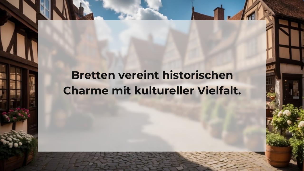 Bretten vereint historischen Charme mit kultureller Vielfalt.