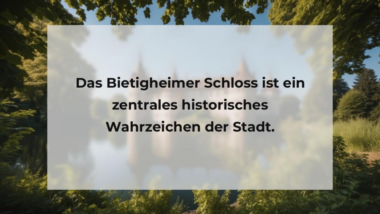 Das Bietigheimer Schloss ist ein zentrales historisches Wahrzeichen der Stadt.