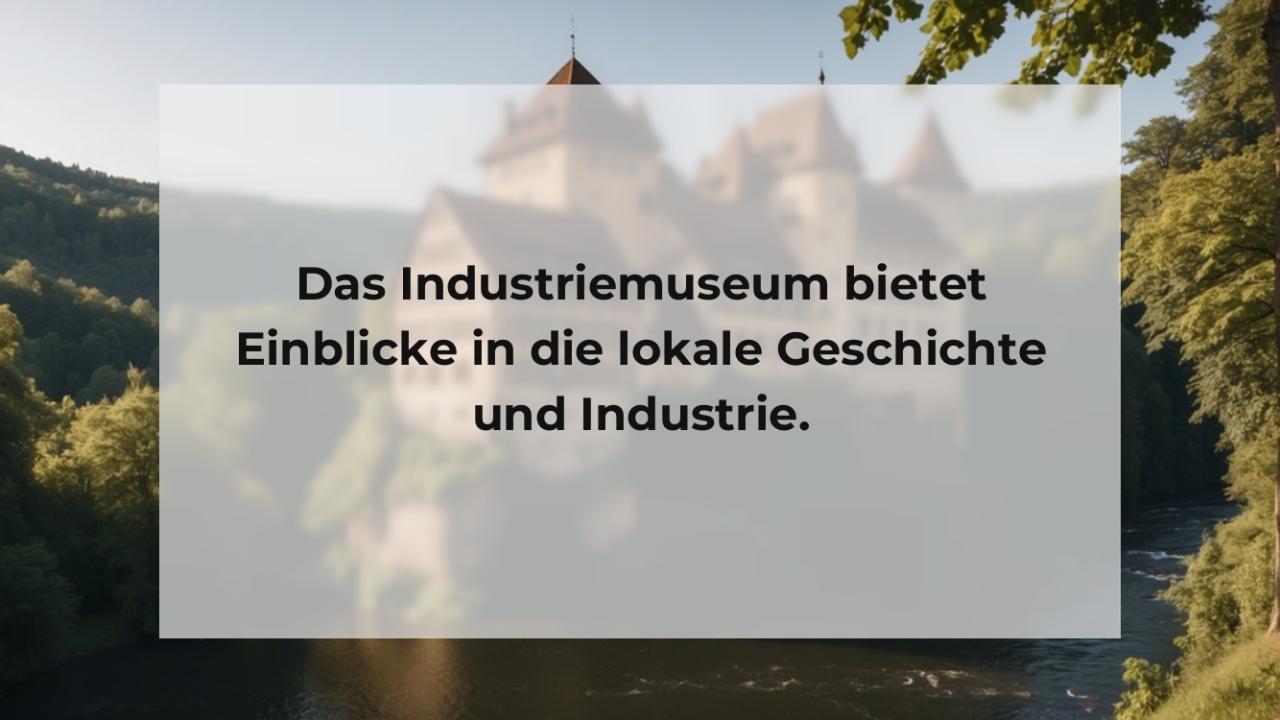 Das Industriemuseum bietet Einblicke in die lokale Geschichte und Industrie.