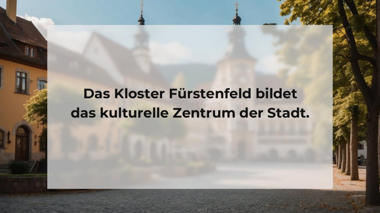 Das Kloster Fürstenfeld bildet das kulturelle Zentrum der Stadt.