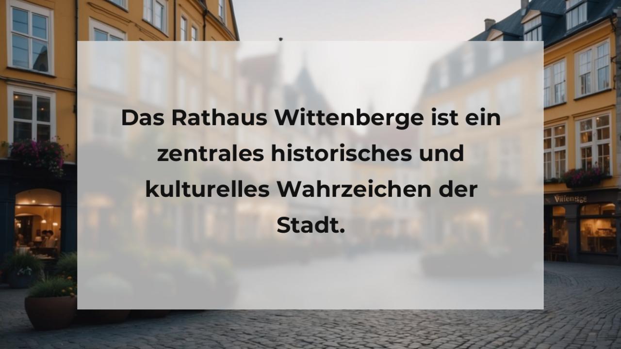 Das Rathaus Wittenberge ist ein zentrales historisches und kulturelles Wahrzeichen der Stadt.