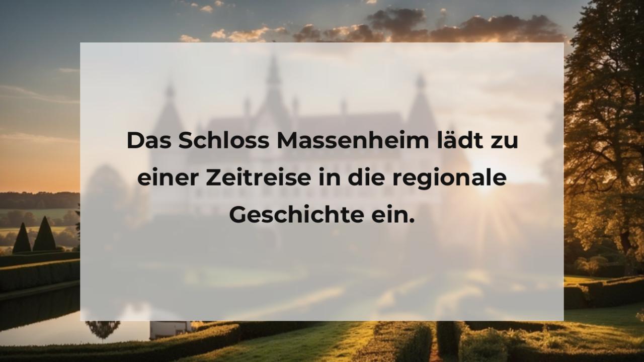 Das Schloss Massenheim lädt zu einer Zeitreise in die regionale Geschichte ein.