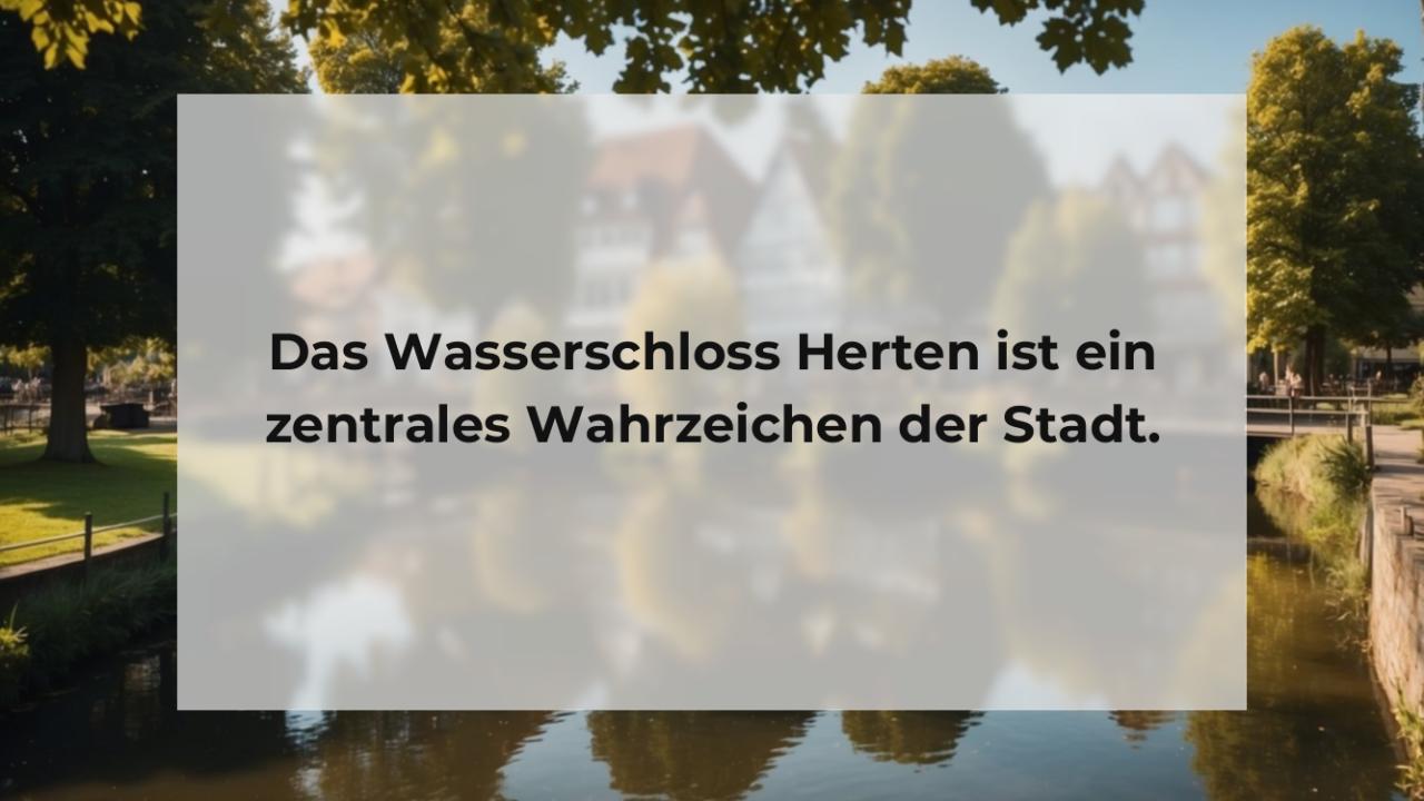 Das Wasserschloss Herten ist ein zentrales Wahrzeichen der Stadt.