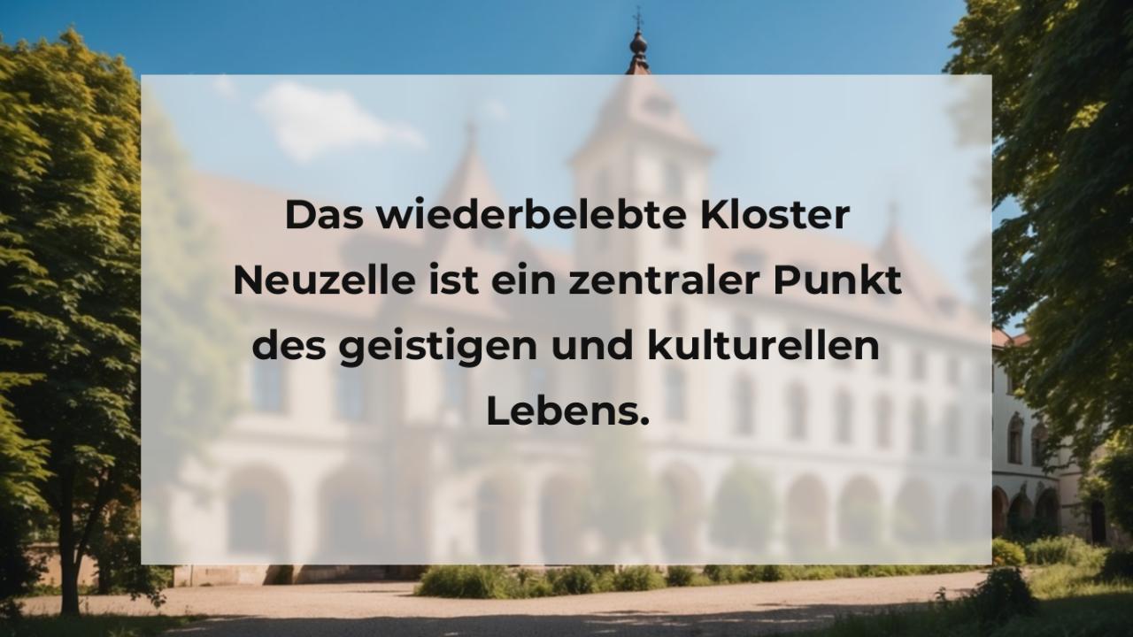 Das wiederbelebte Kloster Neuzelle ist ein zentraler Punkt des geistigen und kulturellen Lebens.