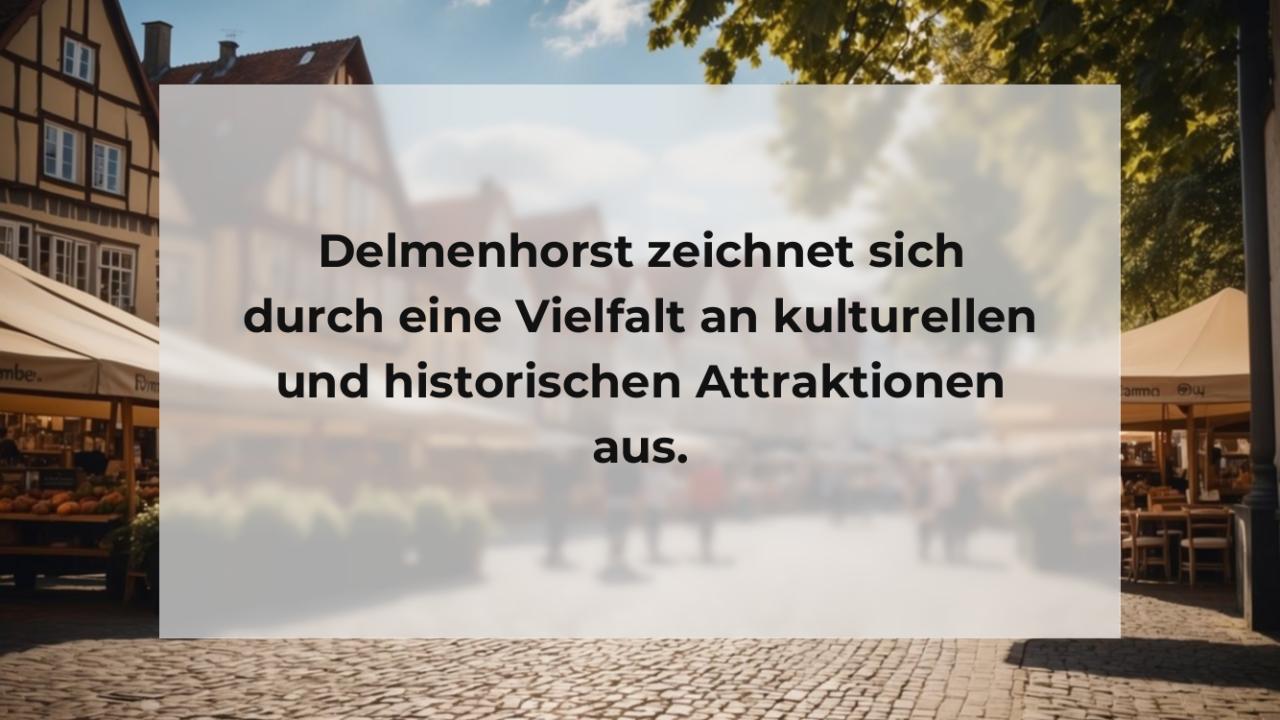 Delmenhorst zeichnet sich durch eine Vielfalt an kulturellen und historischen Attraktionen aus.