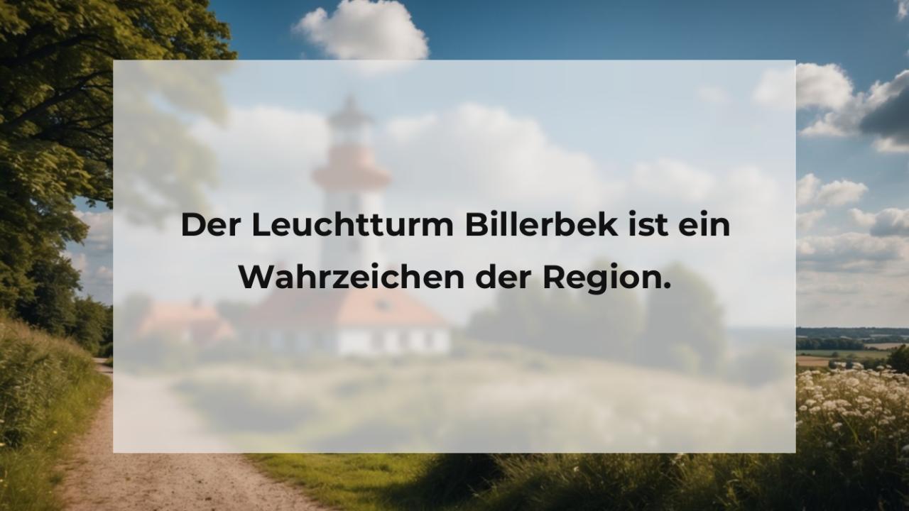 Der Leuchtturm Billerbek ist ein Wahrzeichen der Region.