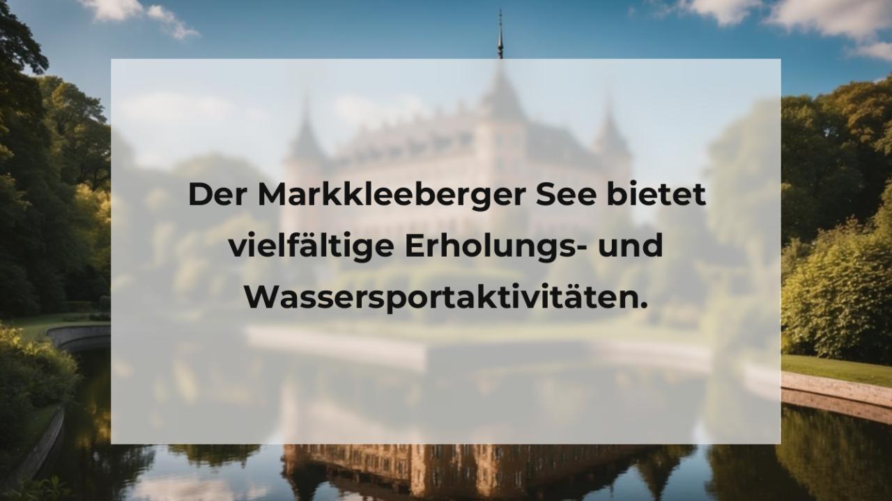 Der Markkleeberger See bietet vielfältige Erholungs- und Wassersportaktivitäten.