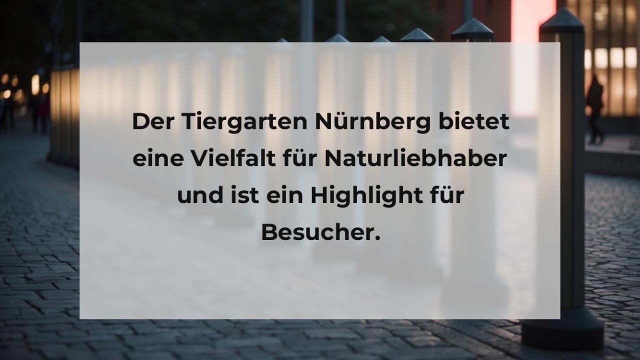 Der Tiergarten Nürnberg bietet eine Vielfalt für Naturliebhaber und ist ein Highlight für Besucher.