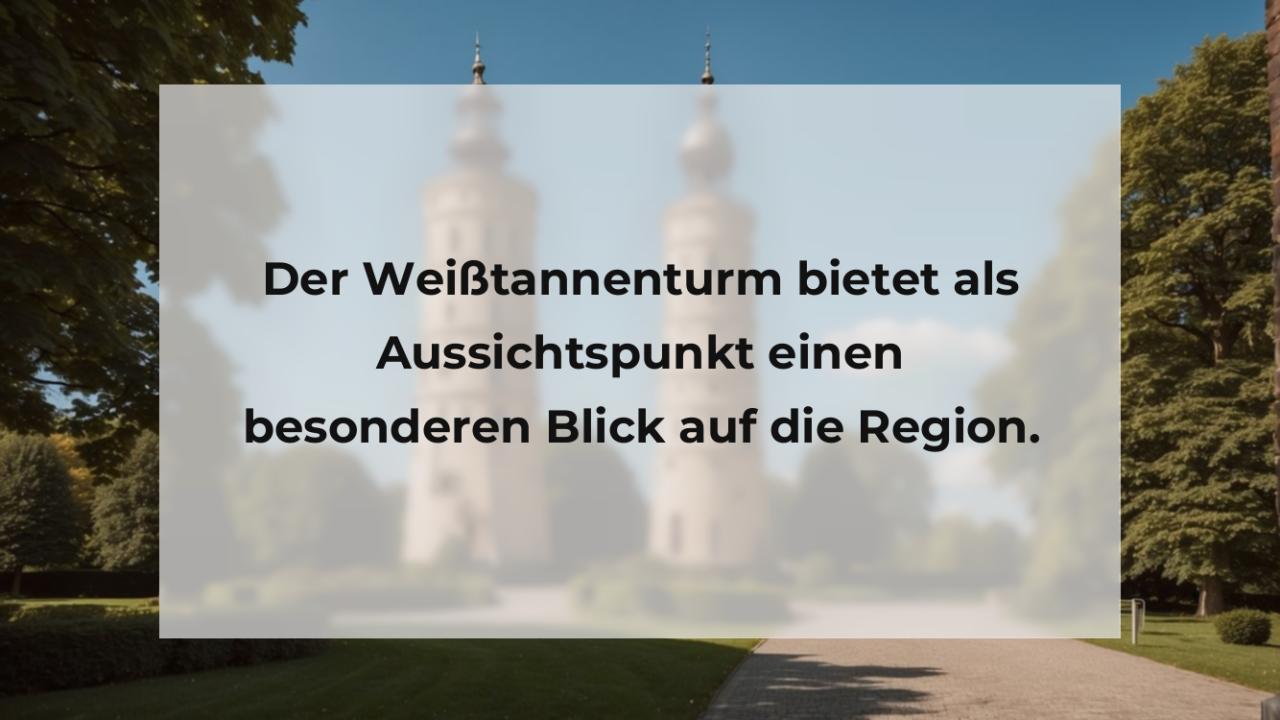 Der Weißtannenturm bietet als Aussichtspunkt einen besonderen Blick auf die Region.