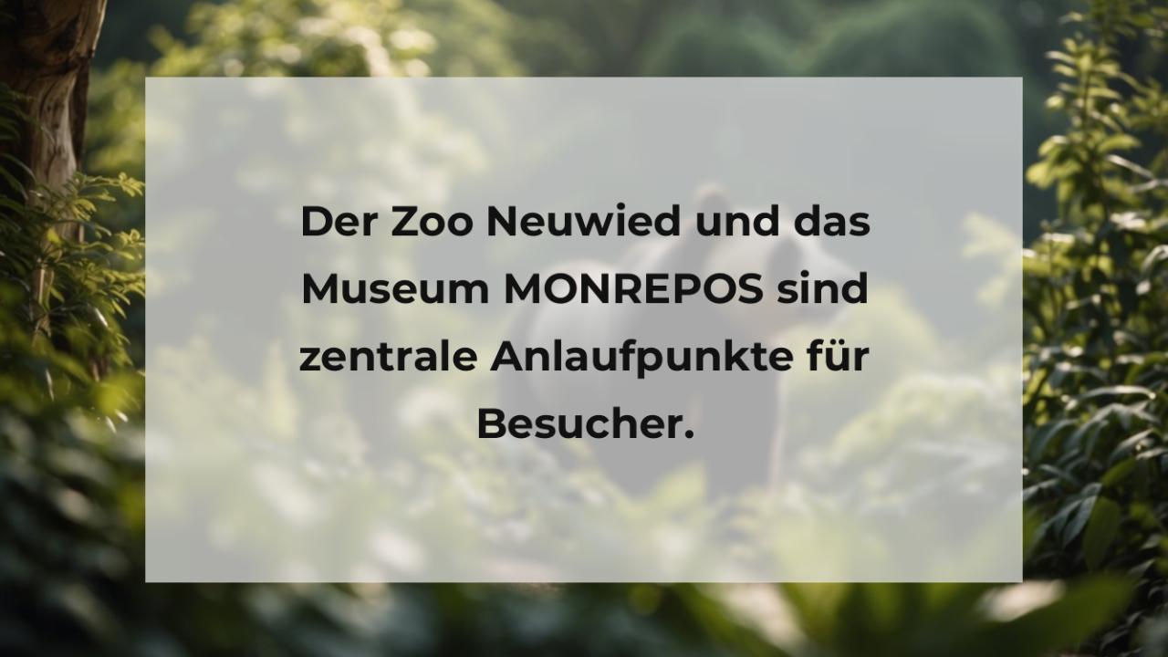 Der Zoo Neuwied und das Museum MONREPOS sind zentrale Anlaufpunkte für Besucher.