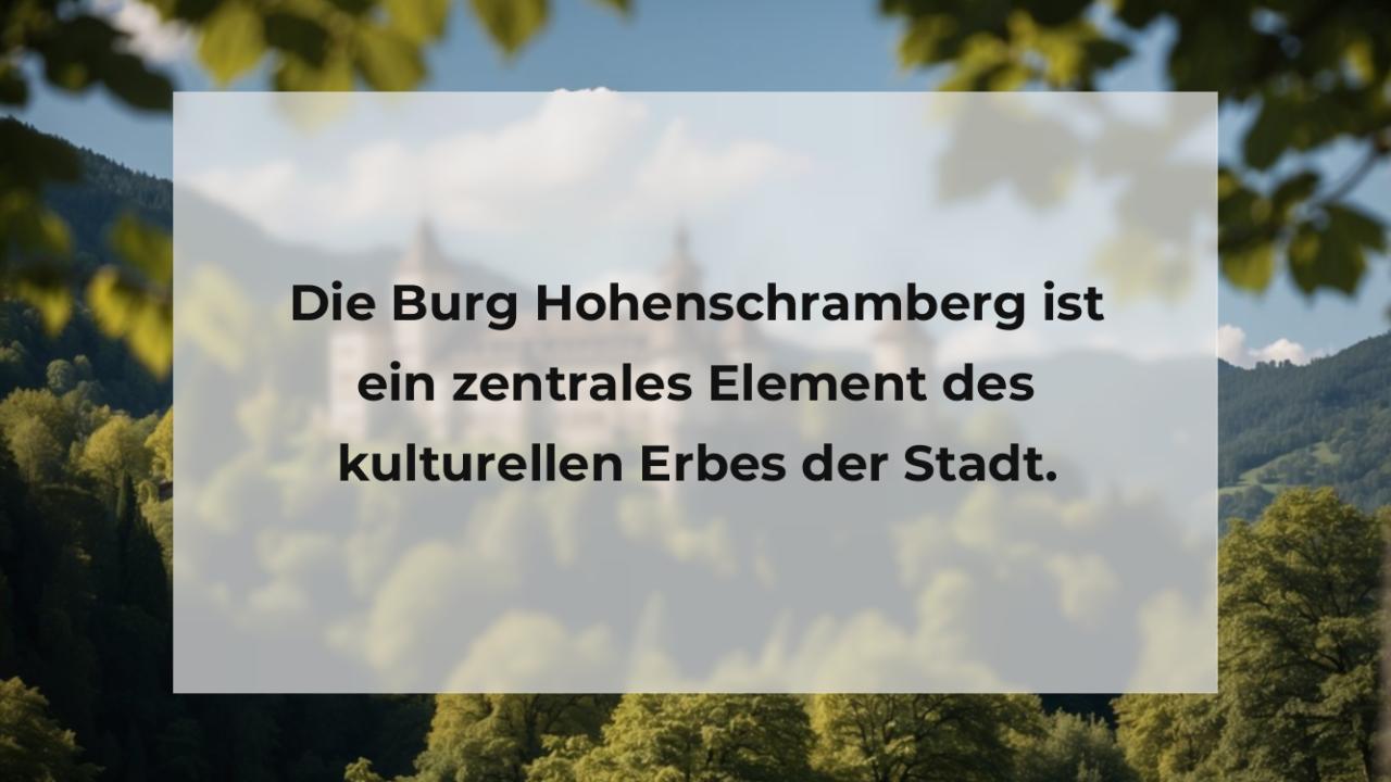 Die Burg Hohenschramberg ist ein zentrales Element des kulturellen Erbes der Stadt.