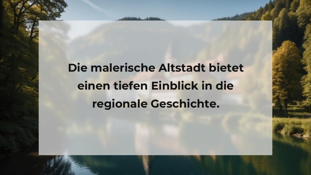 Die malerische Altstadt bietet einen tiefen Einblick in die regionale Geschichte.