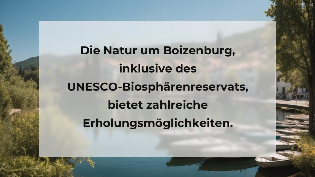 Die Natur um Boizenburg, inklusive des UNESCO-Biosphärenreservats, bietet zahlreiche Erholungsmöglichkeiten.