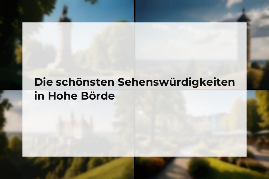 Sehenswürdigkeiten Hohe Börde