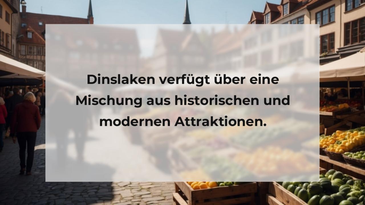 Dinslaken verfügt über eine Mischung aus historischen und modernen Attraktionen.