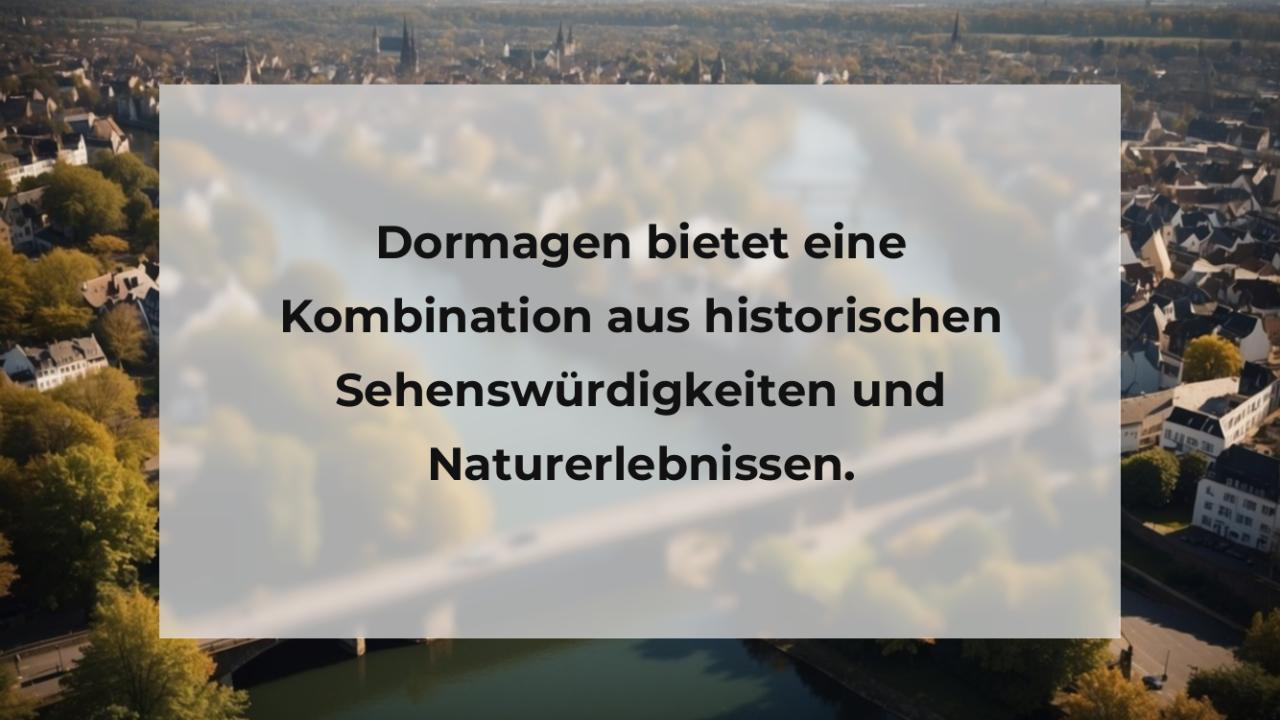 Dormagen bietet eine Kombination aus historischen Sehenswürdigkeiten und Naturerlebnissen.