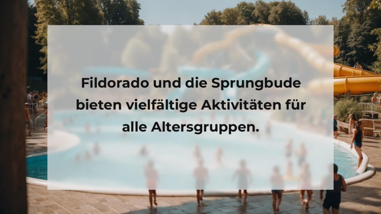 Fildorado und die Sprungbude bieten vielfältige Aktivitäten für alle Altersgruppen.