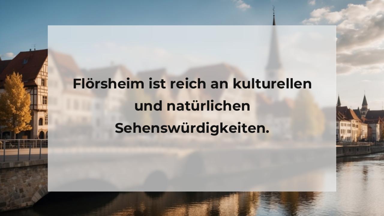 Flörsheim ist reich an kulturellen und natürlichen Sehenswürdigkeiten.