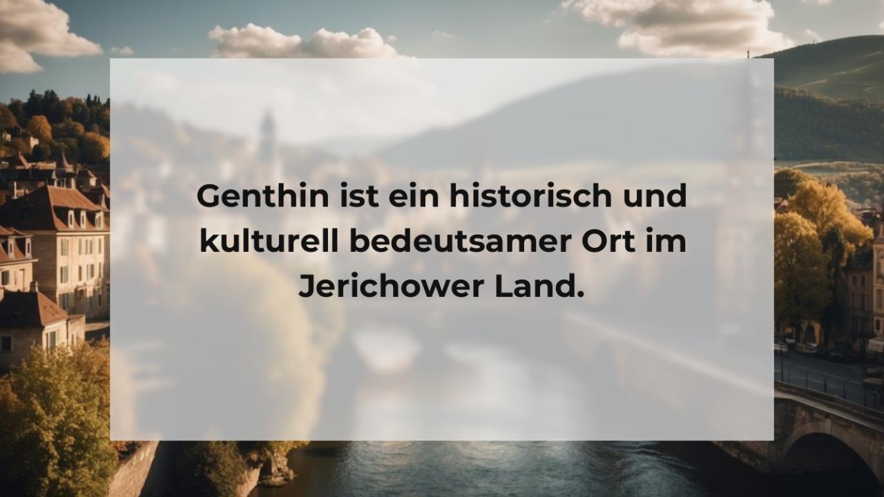 Genthin ist ein historisch und kulturell bedeutsamer Ort im Jerichower Land.