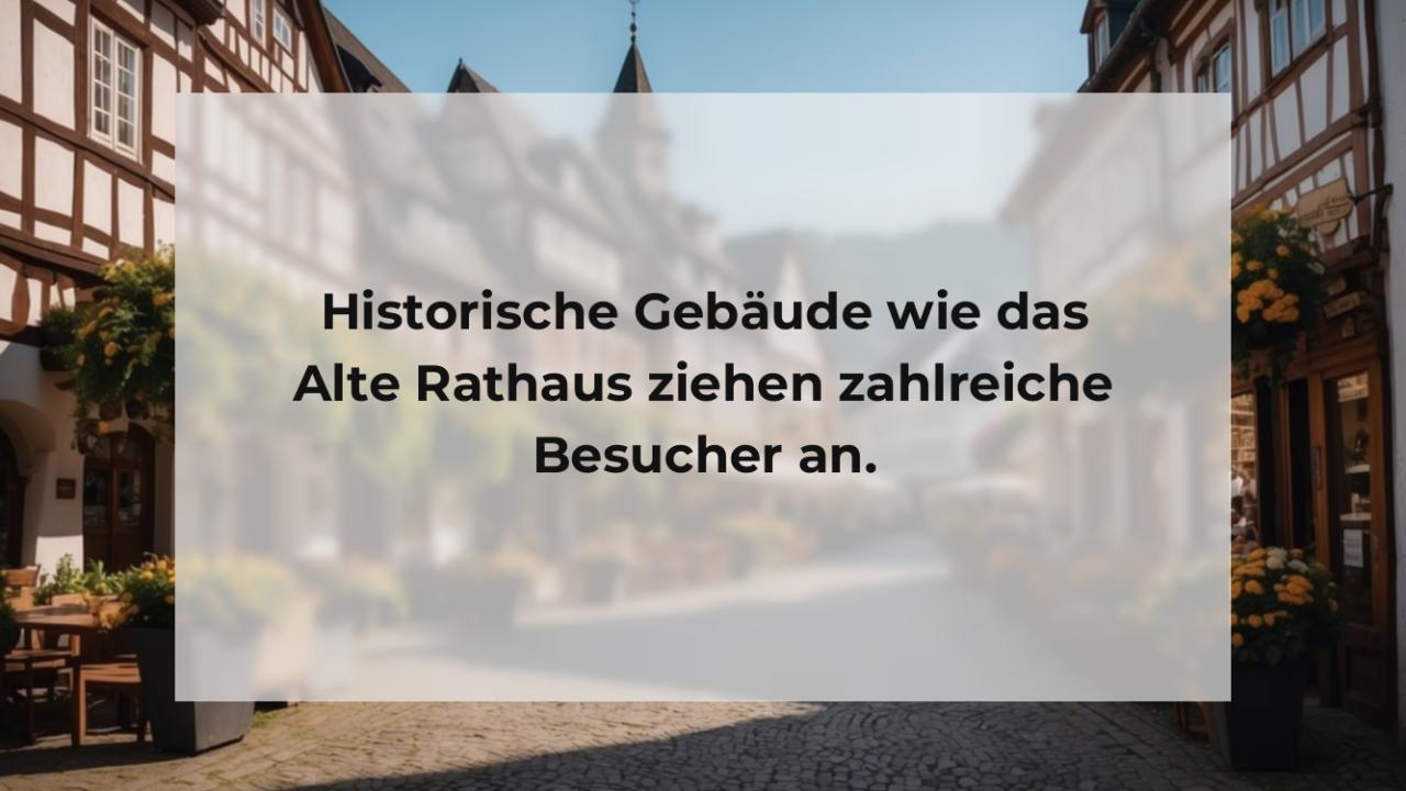 Historische Gebäude wie das Alte Rathaus ziehen zahlreiche Besucher an.