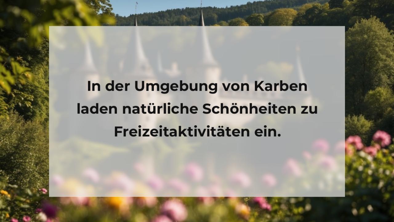 In der Umgebung von Karben laden natürliche Schönheiten zu Freizeitaktivitäten ein.