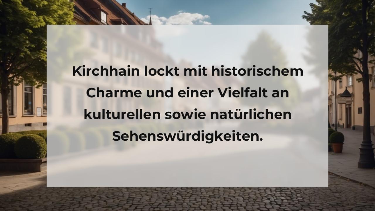 Kirchhain lockt mit historischem Charme und einer Vielfalt an kulturellen sowie natürlichen Sehenswürdigkeiten.