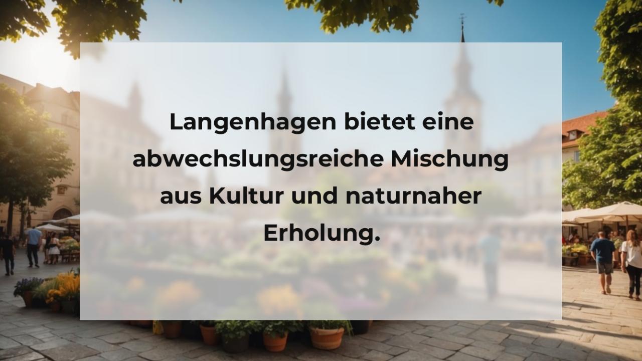 Langenhagen bietet eine abwechslungsreiche Mischung aus Kultur und naturnaher Erholung.