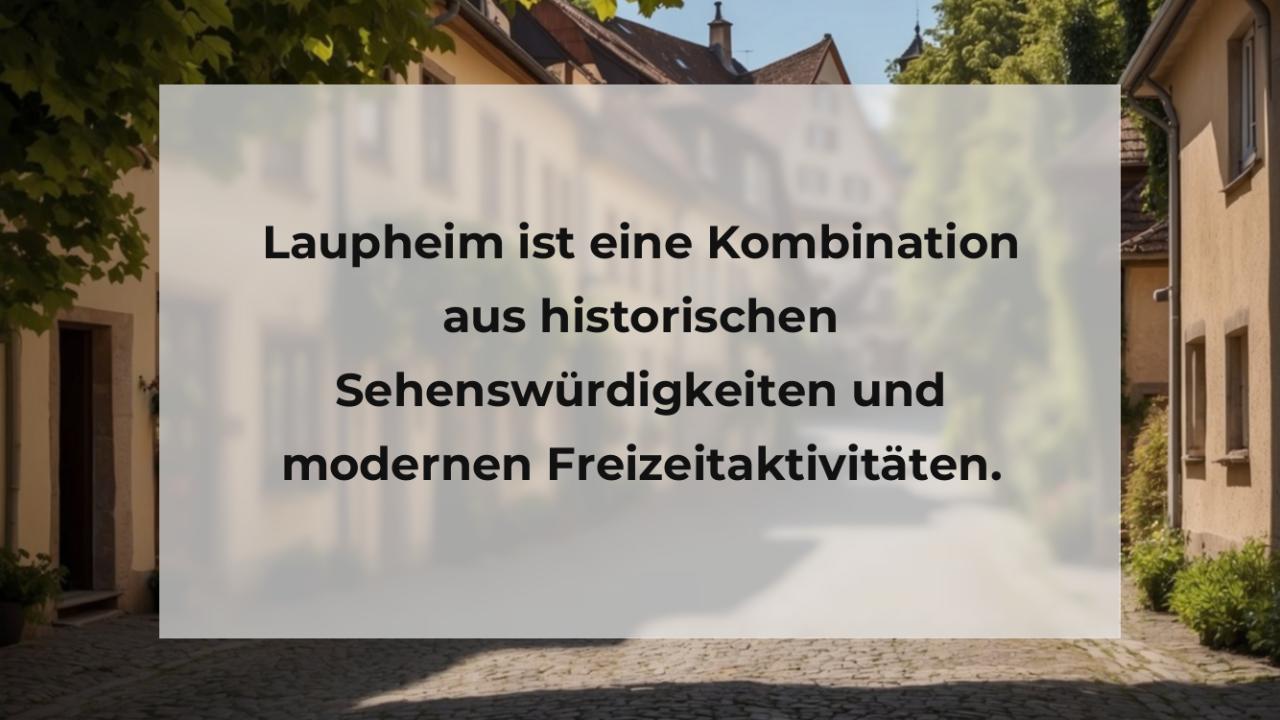 Laupheim ist eine Kombination aus historischen Sehenswürdigkeiten und modernen Freizeitaktivitäten.