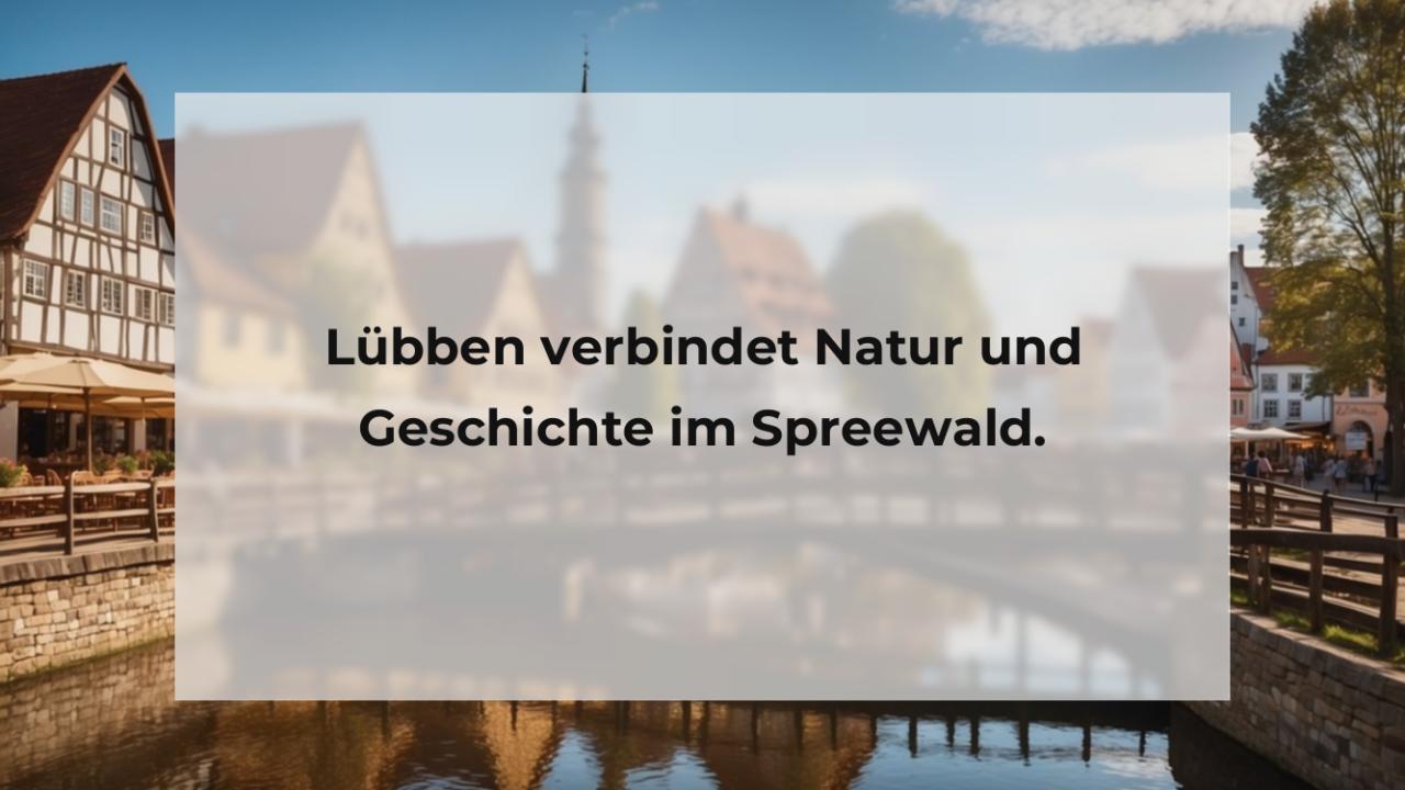 Lübben verbindet Natur und Geschichte im Spreewald.