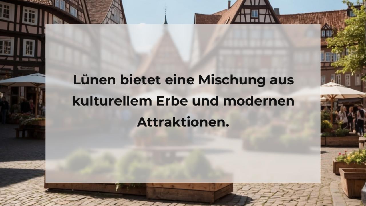 Lünen bietet eine Mischung aus kulturellem Erbe und modernen Attraktionen.