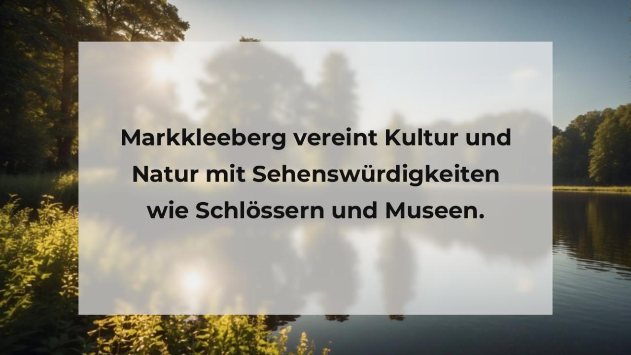 Markkleeberg vereint Kultur und Natur mit Sehenswürdigkeiten wie Schlössern und Museen.