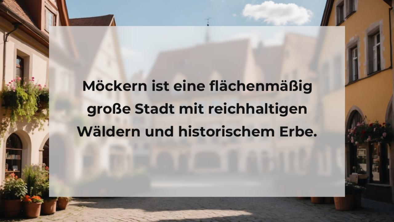 Möckern ist eine flächenmäßig große Stadt mit reichhaltigen Wäldern und historischem Erbe.