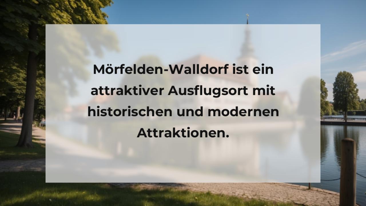 Mörfelden-Walldorf ist ein attraktiver Ausflugsort mit historischen und modernen Attraktionen.