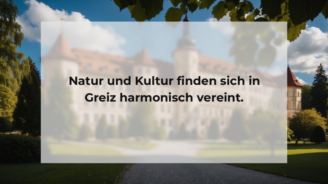 Natur und Kultur finden sich in Greiz harmonisch vereint.