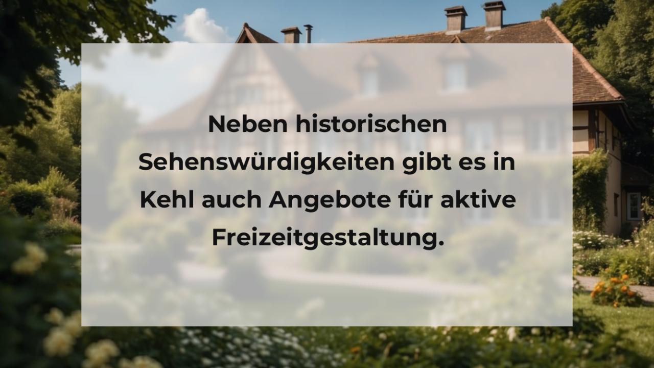 Neben historischen Sehenswürdigkeiten gibt es in Kehl auch Angebote für aktive Freizeitgestaltung.