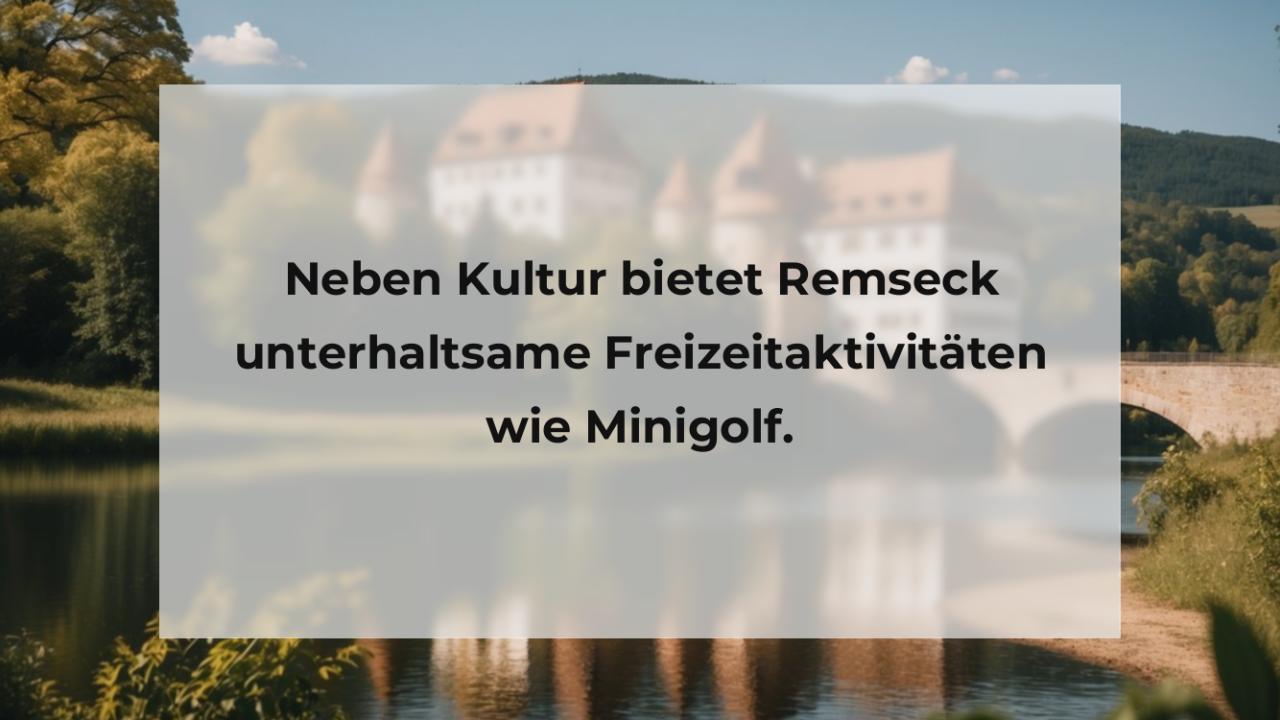 Neben Kultur bietet Remseck unterhaltsame Freizeitaktivitäten wie Minigolf.