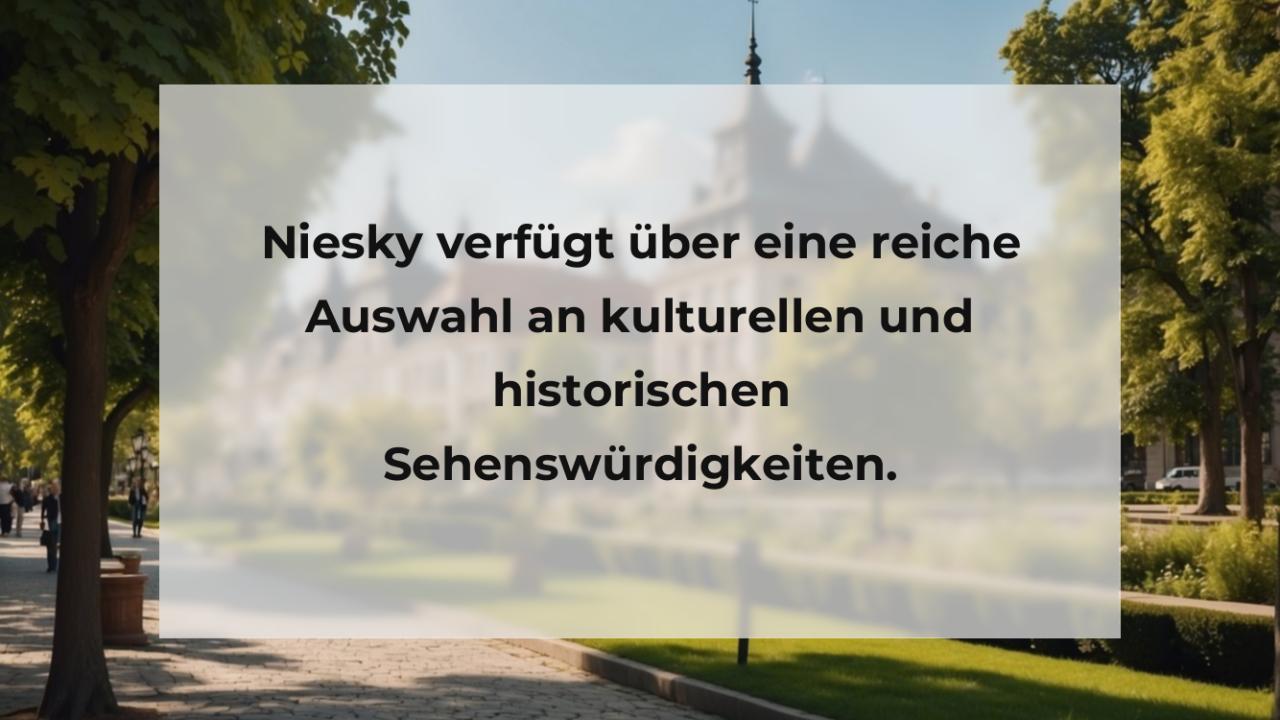 Niesky verfügt über eine reiche Auswahl an kulturellen und historischen Sehenswürdigkeiten.