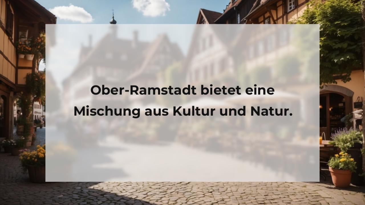 Ober-Ramstadt bietet eine Mischung aus Kultur und Natur.