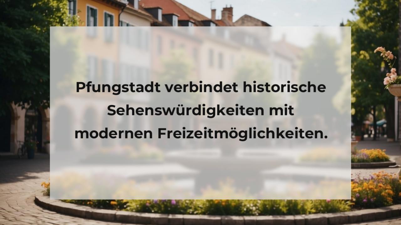 Pfungstadt verbindet historische Sehenswürdigkeiten mit modernen Freizeitmöglichkeiten.