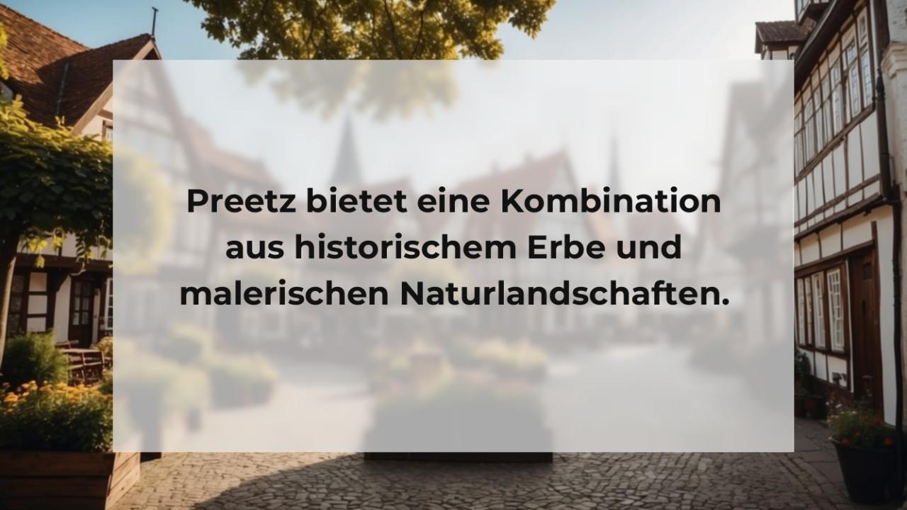 Preetz bietet eine Kombination aus historischem Erbe und malerischen Naturlandschaften.