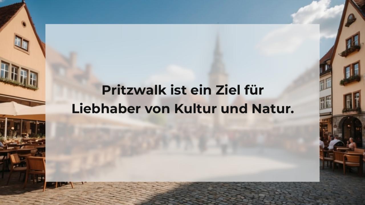 Pritzwalk ist ein Ziel für Liebhaber von Kultur und Natur.