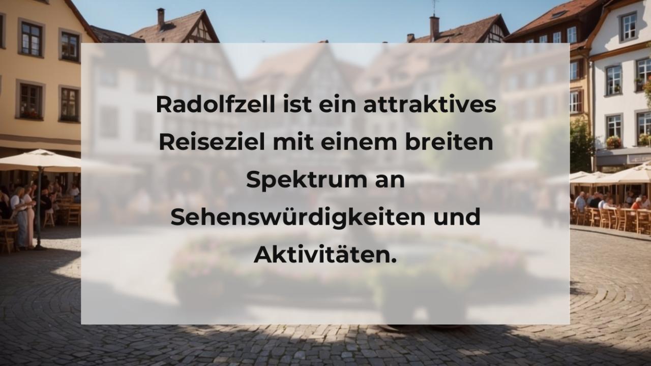 Radolfzell ist ein attraktives Reiseziel mit einem breiten Spektrum an Sehenswürdigkeiten und Aktivitäten.