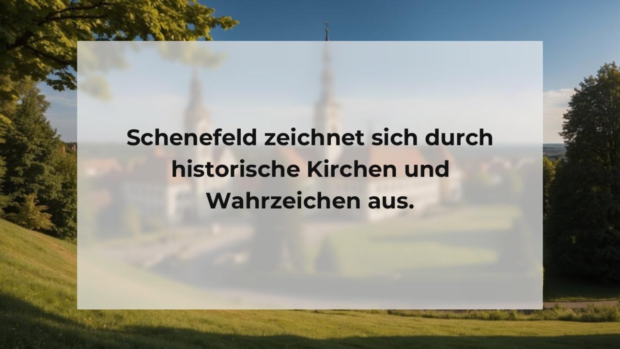 Schenefeld zeichnet sich durch historische Kirchen und Wahrzeichen aus.