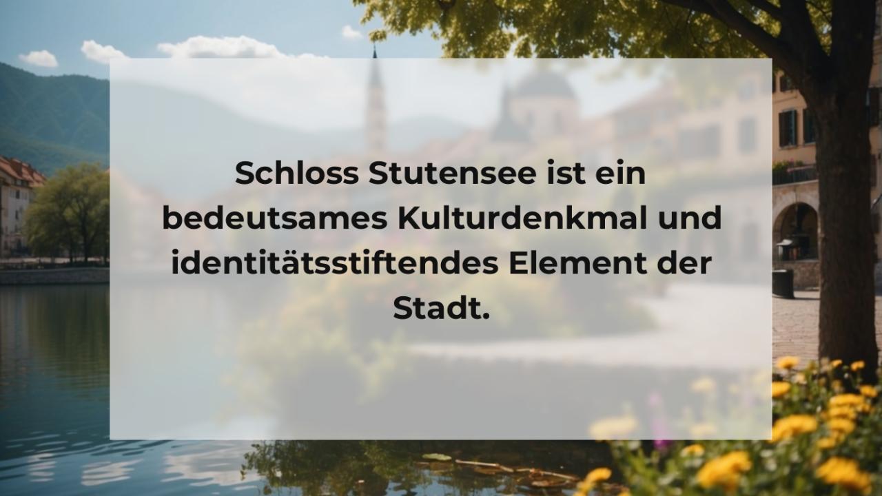 Schloss Stutensee ist ein bedeutsames Kulturdenkmal und identitätsstiftendes Element der Stadt.