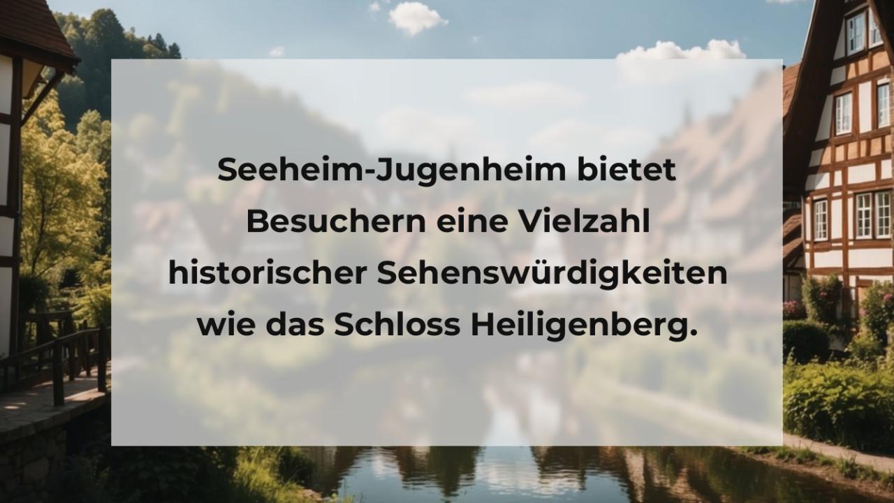 Seeheim-Jugenheim bietet Besuchern eine Vielzahl historischer Sehenswürdigkeiten wie das Schloss Heiligenberg.