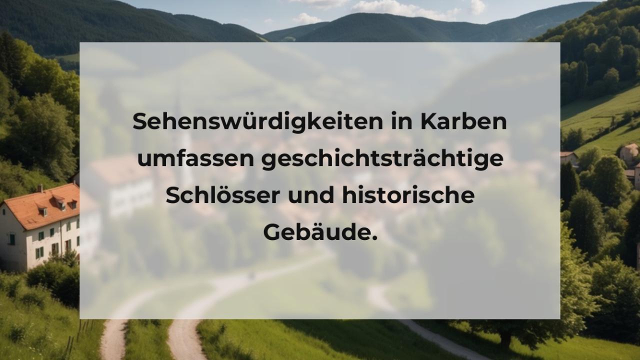 Sehenswürdigkeiten in Karben umfassen geschichtsträchtige Schlösser und historische Gebäude.