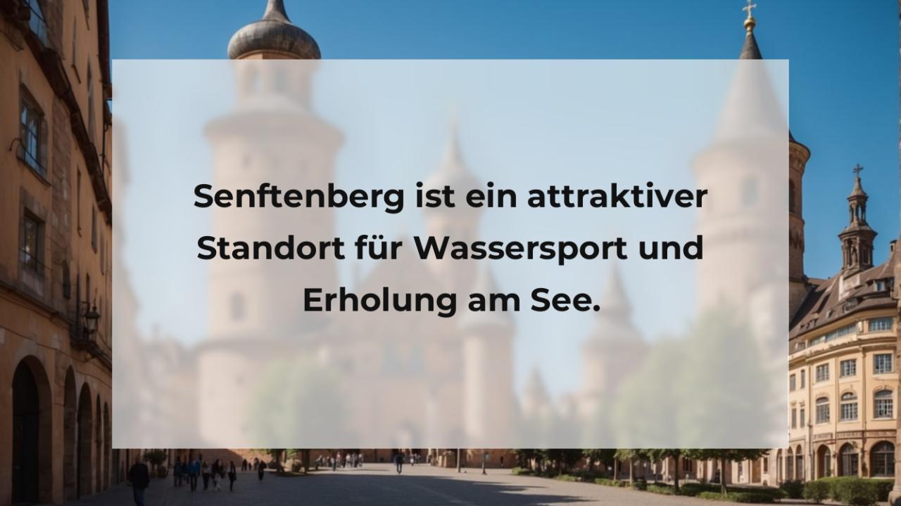 Senftenberg ist ein attraktiver Standort für Wassersport und Erholung am See.